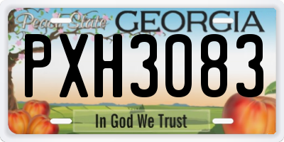 GA license plate PXH3083
