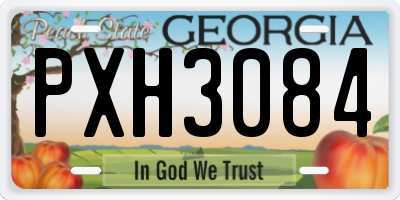 GA license plate PXH3084