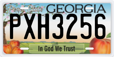 GA license plate PXH3256