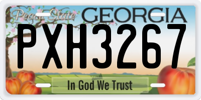 GA license plate PXH3267