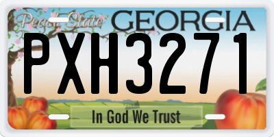 GA license plate PXH3271