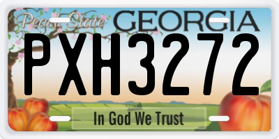 GA license plate PXH3272
