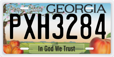 GA license plate PXH3284