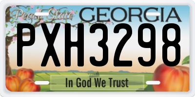 GA license plate PXH3298