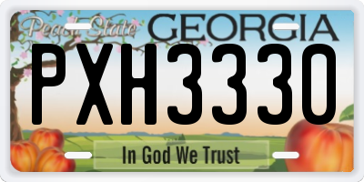 GA license plate PXH3330