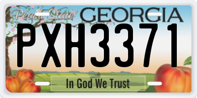 GA license plate PXH3371