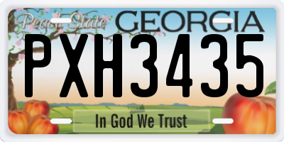 GA license plate PXH3435