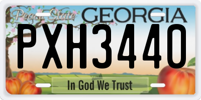 GA license plate PXH3440