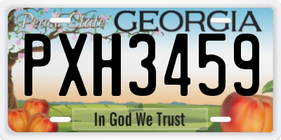 GA license plate PXH3459