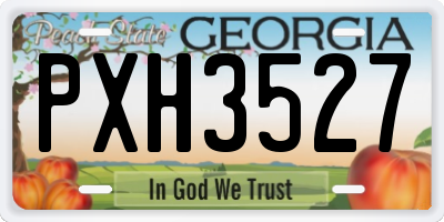 GA license plate PXH3527