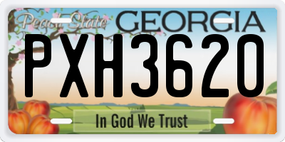 GA license plate PXH3620