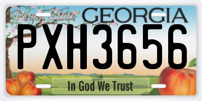 GA license plate PXH3656