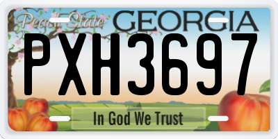 GA license plate PXH3697