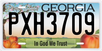 GA license plate PXH3709