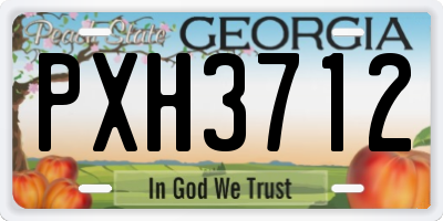 GA license plate PXH3712