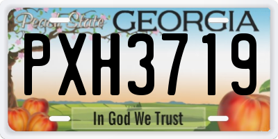 GA license plate PXH3719