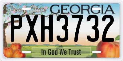 GA license plate PXH3732