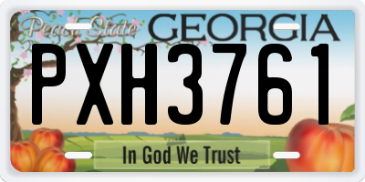 GA license plate PXH3761