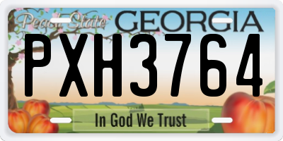 GA license plate PXH3764