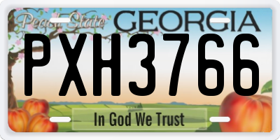 GA license plate PXH3766
