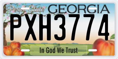 GA license plate PXH3774
