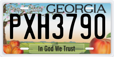 GA license plate PXH3790