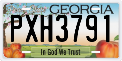 GA license plate PXH3791