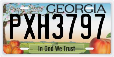 GA license plate PXH3797