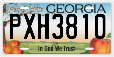 GA license plate PXH3810
