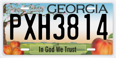GA license plate PXH3814