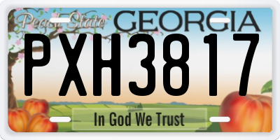 GA license plate PXH3817