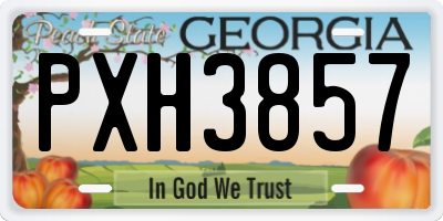 GA license plate PXH3857