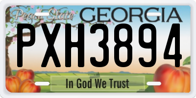 GA license plate PXH3894