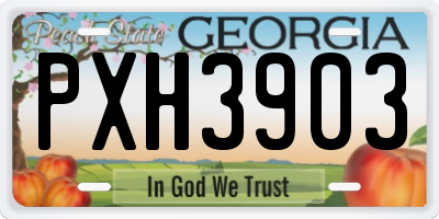 GA license plate PXH3903