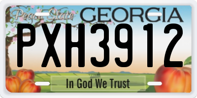 GA license plate PXH3912