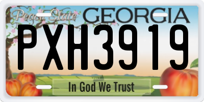 GA license plate PXH3919