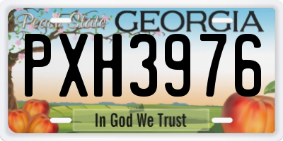 GA license plate PXH3976