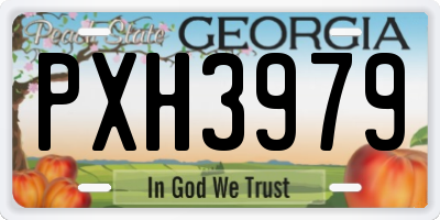 GA license plate PXH3979