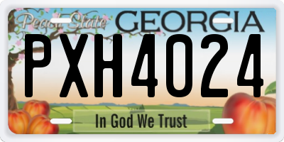 GA license plate PXH4024