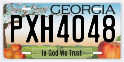 GA license plate PXH4048