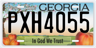 GA license plate PXH4055