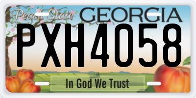 GA license plate PXH4058