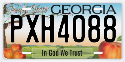 GA license plate PXH4088