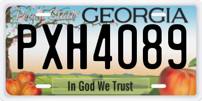GA license plate PXH4089