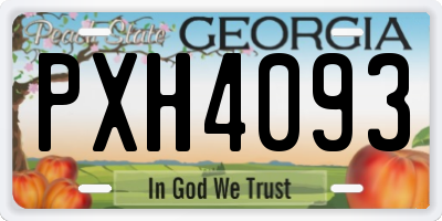 GA license plate PXH4093