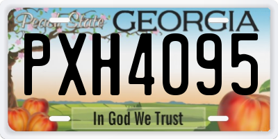 GA license plate PXH4095