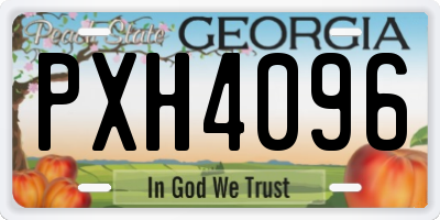 GA license plate PXH4096