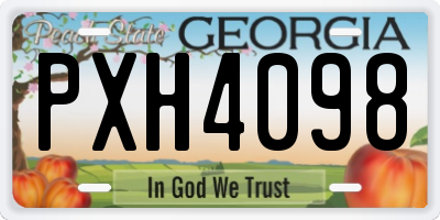 GA license plate PXH4098