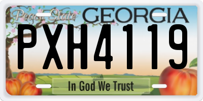 GA license plate PXH4119