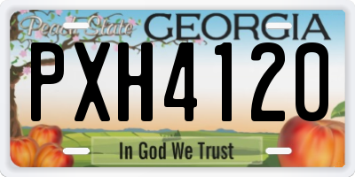 GA license plate PXH4120